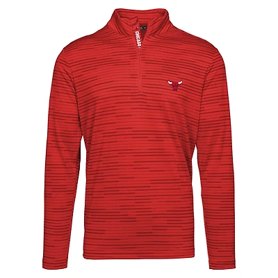 Men's Levelwear  Red Chicago Bulls Gear Insignia Core Quarter-Zip Pullover Top