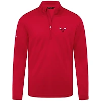 Haut à fermeture éclair quart de tour Heron des Chicago Bulls pour homme Levelwear Red