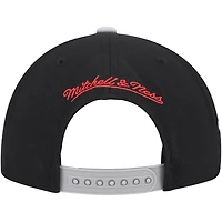 Casquette Snapback Mitchell & Ness noir/gris Chicago Bulls Core pour hommes