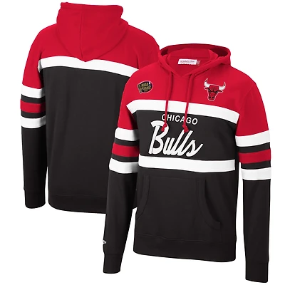 Chandail d'entraîneur en chef des Chicago Bulls pour hommes Mitchell & Ness noir/rouge - à capuchon