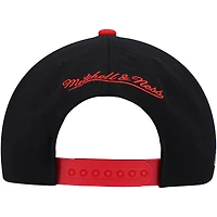 Casquette Snapback Chicago Bulls Side Core 2.0 Mitchell & Ness pour homme, noir/rouge