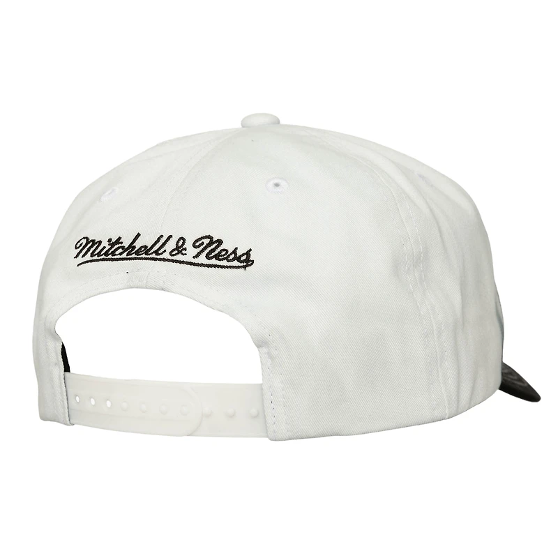 Casquette ajustable Mitchell & Ness Chicago Bulls Dip Dye Pro Crown pour homme, noire et blanche