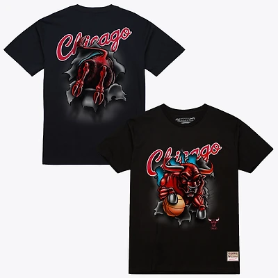 T-shirt noir Mitchell & Ness Chicago Bulls Breakthrough pour homme