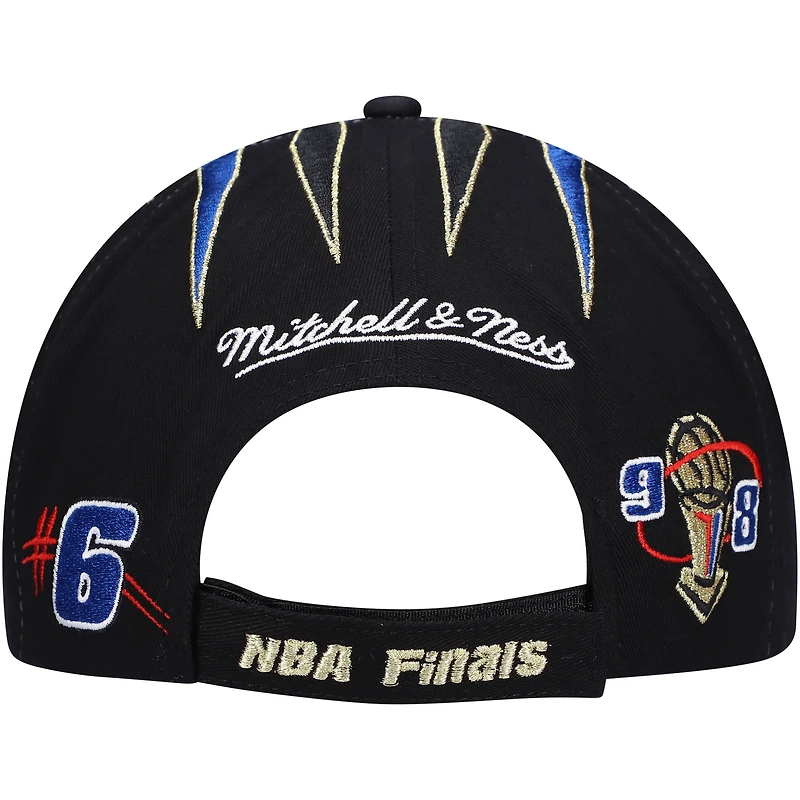 Casquette Mitchell & Ness pour homme Chicago Bulls Hardwood Classics 1998 NBA Champions Snapback noire