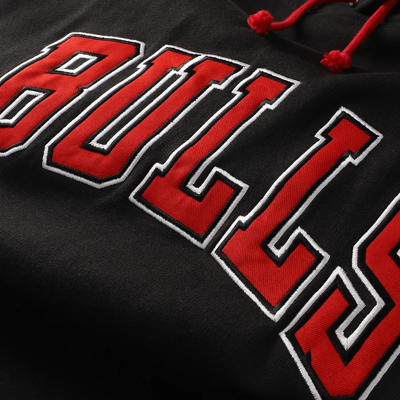 Sweat à capuche Mitchell & Ness noir Chicago Bulls Hardwood Classics pour homme, grandes tailles