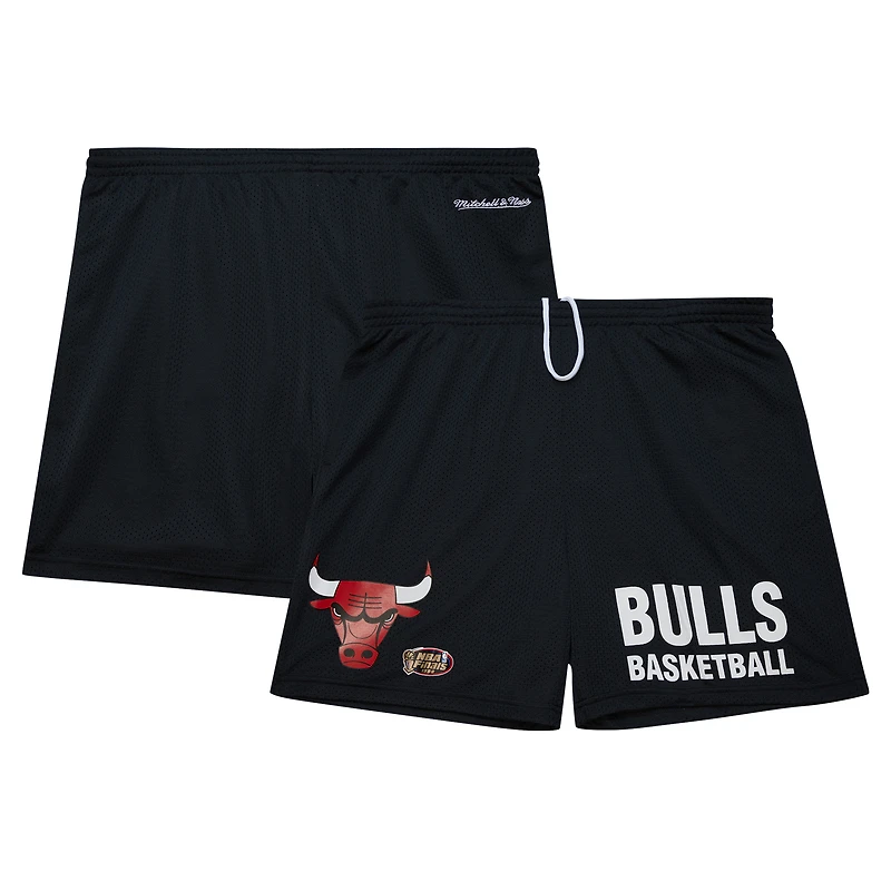 Short noir en maille Mitchell & Ness Chicago Bulls Hardwood Classics Gameday pour hommes