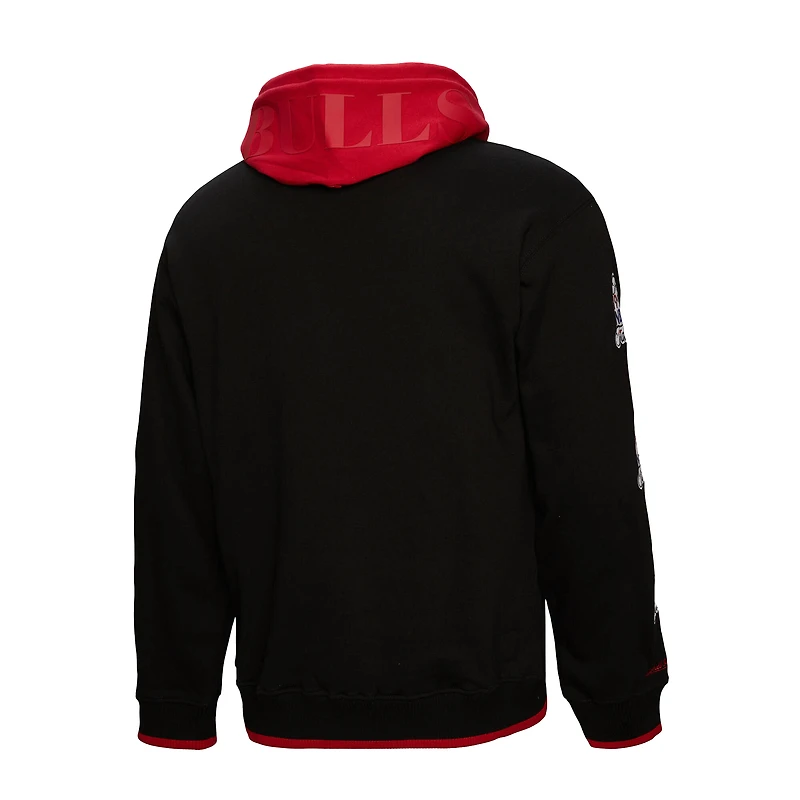 Sweat à capuche noir Mitchell & Ness Chicago Bulls Hardwood Classics Team OG 3.0 pour homme