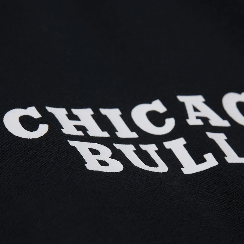 Sweat à capuche en polaire noir Mitchell & Ness Chicago Bulls Hardwood Classics Team Origins pour homme