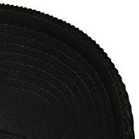Men's Mitchell & Ness Black Chicago Bulls Times Up Classic Script Cord Trucker Hat