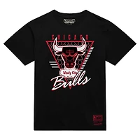 T-shirt noir à trois logos Mitchell & Ness Chicago Bulls pour homme, collection mondiale