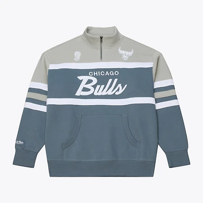 Veste à col zippé Mitchell & Ness bleue Chicago Bulls Thunderstorm pour homme