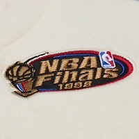 Men's Mitchell & Ness Cream Chicago Bulls Hardwood Classics Chainstitch Premium Fleece Hoodie