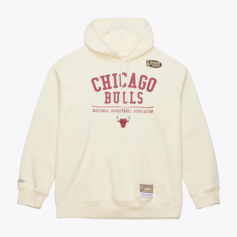 Men's Mitchell & Ness Cream Chicago Bulls Walk-Off Fleece Hoodie