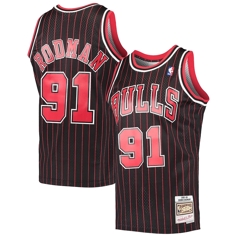 T-shirt rétro avec nom et numéro pour hommes, Mitchell & Ness, Dennis Rodman, Chicago Bulls, Hardwood Classics