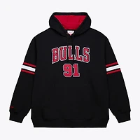 Sweat à capuche noir Mitchell & Ness Dennis Rodman Chicago Bulls pour homme
