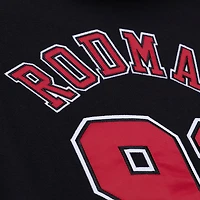 Men's Mitchell & Ness Dennis Rodman Black Chicago Bulls Name Number Hoodie