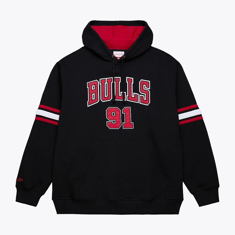 Men's Mitchell & Ness Dennis Rodman Black Chicago Bulls Name Number Hoodie