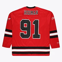 Men's Mitchell & Ness Dennis Rodman Red Chicago Bulls Big Tall NBA Hockey Jersey