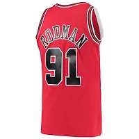 Maillot Swingman Mitchell & Ness Dennis Rodman Chicago Bulls Hardwood Classics rouge pour homme