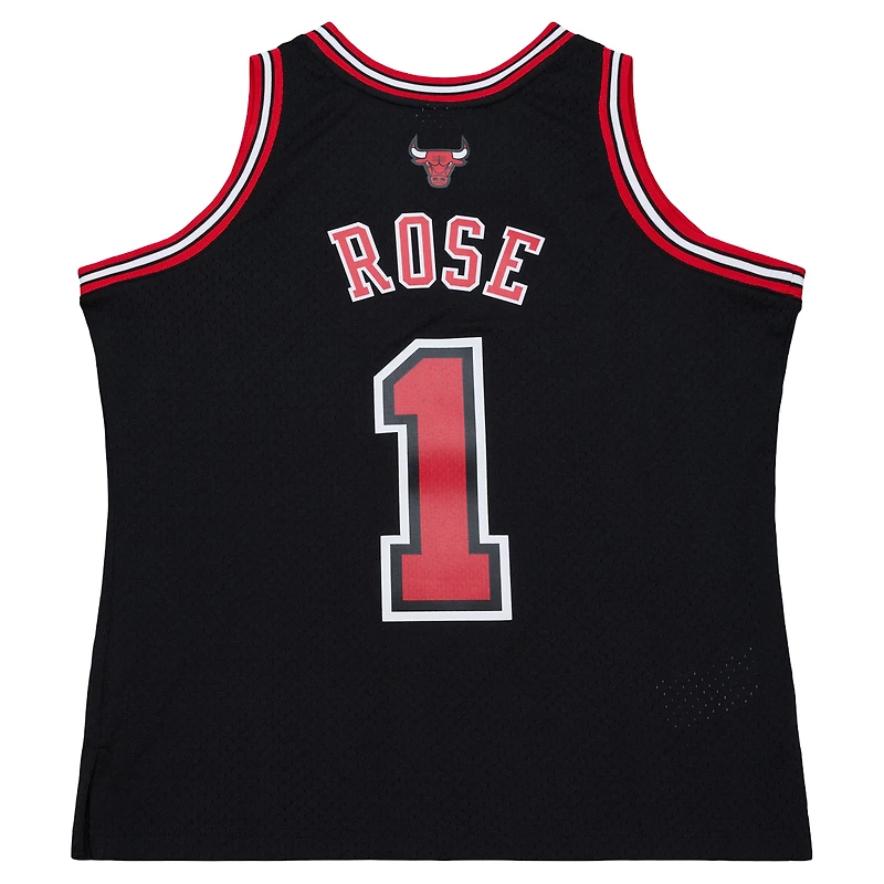Men's Mitchell & Ness Derrick Rose Black Chicago Bulls Big Tall 2010/11 Swingman Jersey