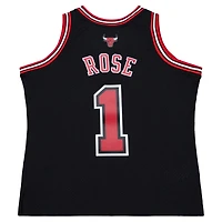Men's Mitchell & Ness Derrick Rose Black Chicago Bulls Big Tall 2010/11 Swingman Jersey