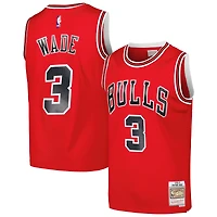 Maillot Swingman Mitchell & Ness Dwyane Wade rouge Chicago Bulls 2016/17 Hardwood Classics pour hommes