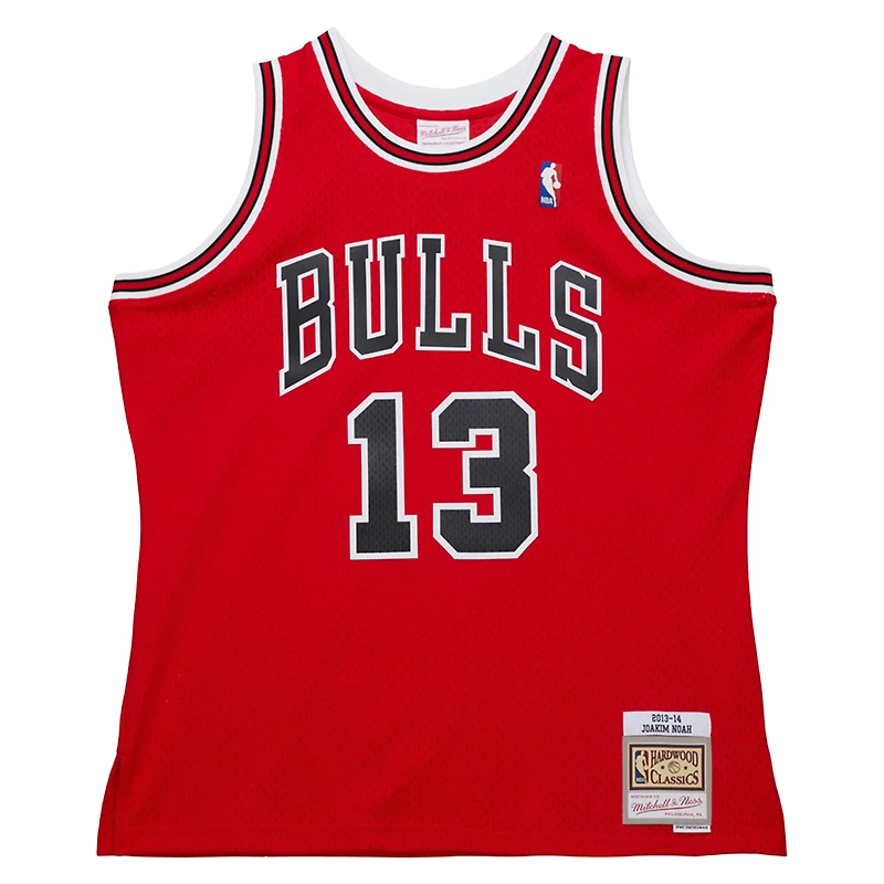 Men's Mitchell & Ness Joakim Noah Red Chicago Bulls 2013/14 Hardwood Classics Swingman Jersey