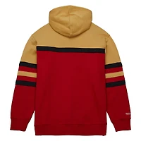 Men's Mitchell & Ness Red/Gold Chicago Bulls Head Coach Pullover Hoodie