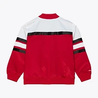 Men's Mitchell & Ness  Red Chicago Bulls Hardwood Classics Head Coach Lightweight Satin Full-Snap Jacket