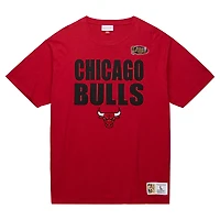 T-shirt flammé légendaire Mitchell & Ness Chicago Bulls Hardwood Classics rouge pour hommes