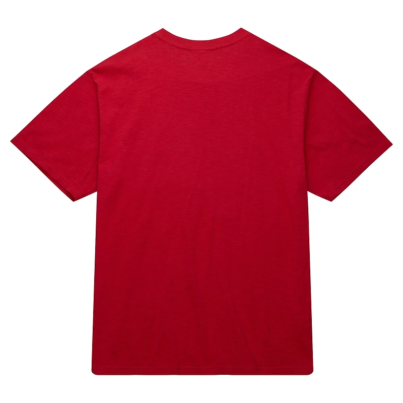 T-shirt flammé légendaire Mitchell & Ness Chicago Bulls Hardwood Classics rouge pour hommes