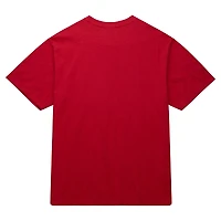 T-shirt flammé légendaire Mitchell & Ness Chicago Bulls Hardwood Classics rouge pour hommes