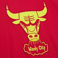 Men's Mitchell & Ness Red Chicago Bulls Hardwood Classics Neon Nights Premium T-Shirt