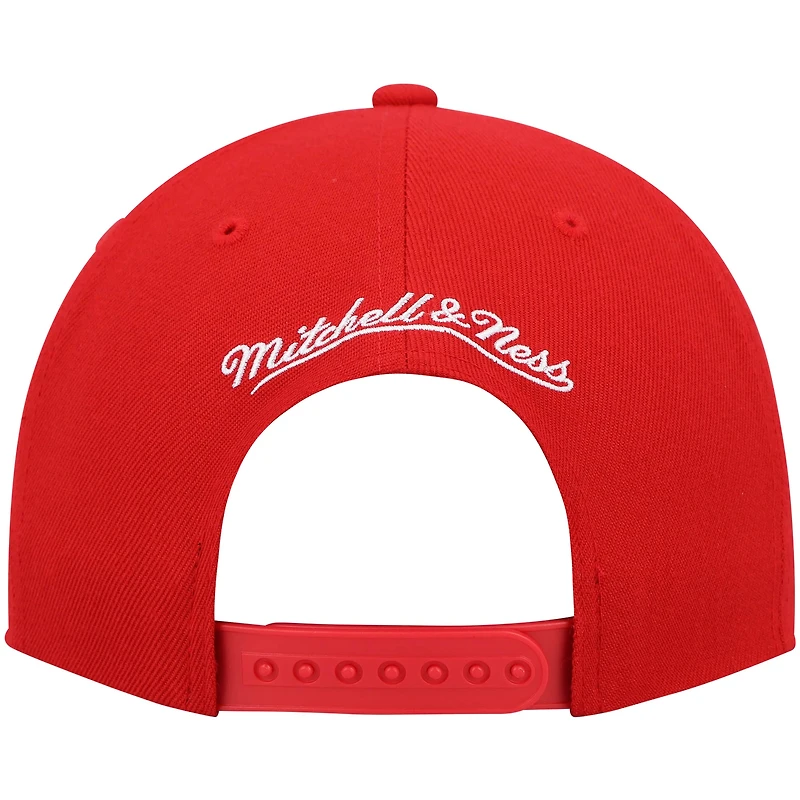 Men's Mitchell & Ness Red Chicago Bulls Hardwood Classics Team Ground 2.0 Snapback Hat