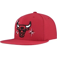 Casquette snapback Starlight Chicago Bulls rouge Mitchell & Ness pour homme