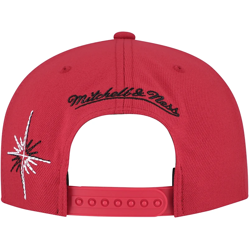 Casquette snapback Starlight Chicago Bulls rouge Mitchell & Ness pour homme