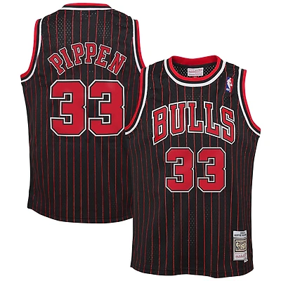 Men's Mitchell & Ness Scottie Pippen Black Chicago Bulls Big Tall Hardwood Classics Swingman Jersey