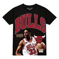 Men's Mitchell & Ness Scottie Pippen Black Chicago Bulls Hardwood Classics Player Arch T-Shirt