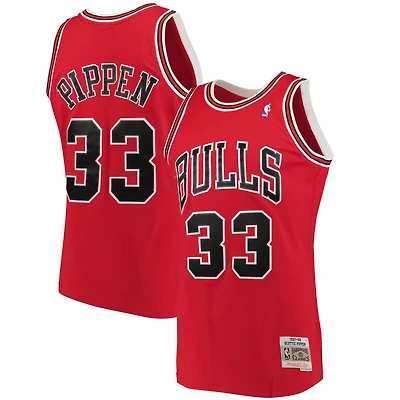Men's Mitchell & Ness Scottie Pippen Red Chicago Bulls 1997/98 Big Tall Hardwood Classics Swingman Jersey