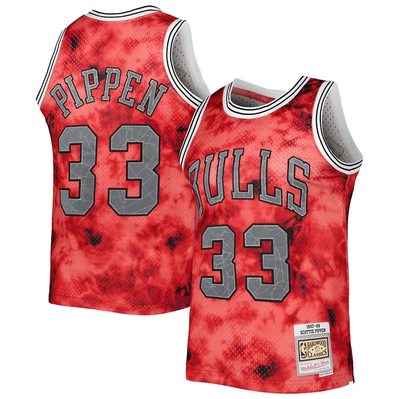 Maillot Homme Mitchell & Ness Scottie Pippen Rouge Chicago Bulls 1997/98 Galaxy Swingman