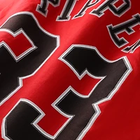Men's Mitchell & Ness Scottie Pippen Red Chicago Bulls Hardwood Classics Name Number Player T-Shirt
