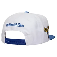 Casquette Snapback Mitchell & Ness blanc/bleu Chicago Bulls Core V pour hommes