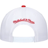 Men's Mitchell & Ness White/Red Chicago Bulls Hardwood Classics Core 2-Tone 2.0 Pro Snapback Hat