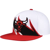 Casquette Snapback Mitchell & Ness Chicago Bulls Waverunner blanc/rouge pour hommes