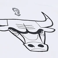 Sweat-shirt en polaire arctique Mitchell & Ness blanc Chicago Bulls Hardwood Classics pour homme