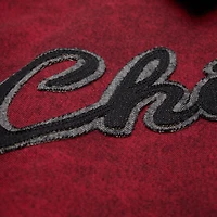 Chemise boutonnée Mitchell & Ness x Purple Brand pour homme, motif Chicago Bulls rouge