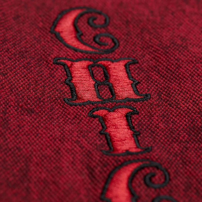 Chemise boutonnée Mitchell & Ness x Purple Brand pour homme, motif Chicago Bulls rouge