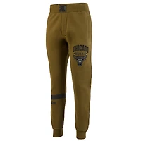 Pantalon de jogging NBA x Two Hype pour homme, collection Chicago Bulls, vert olive, qualité supérieure