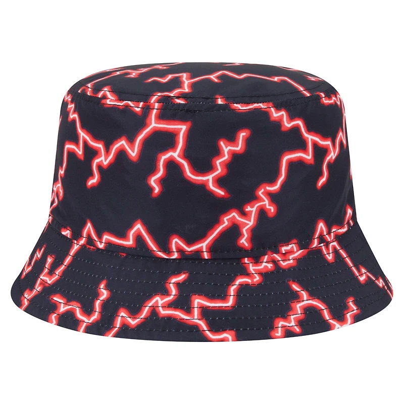 Bob réversible New Era noir/bleu clair Chicago Bulls Summer Sun and Storm pour homme