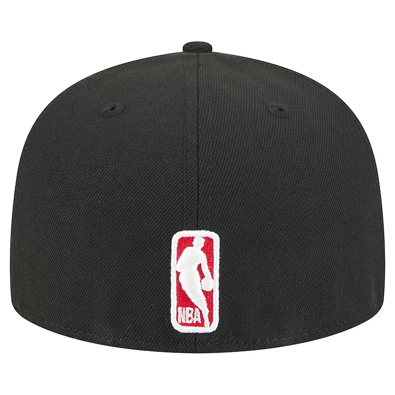 Men's New Era Black/Red Chicago Bulls Break 59FIFTY Fitted Hat